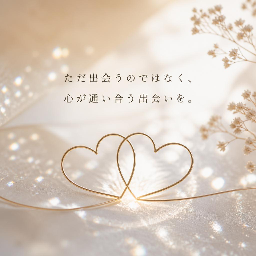 ただ出会うのではなく、心が通い合う出会いを。
