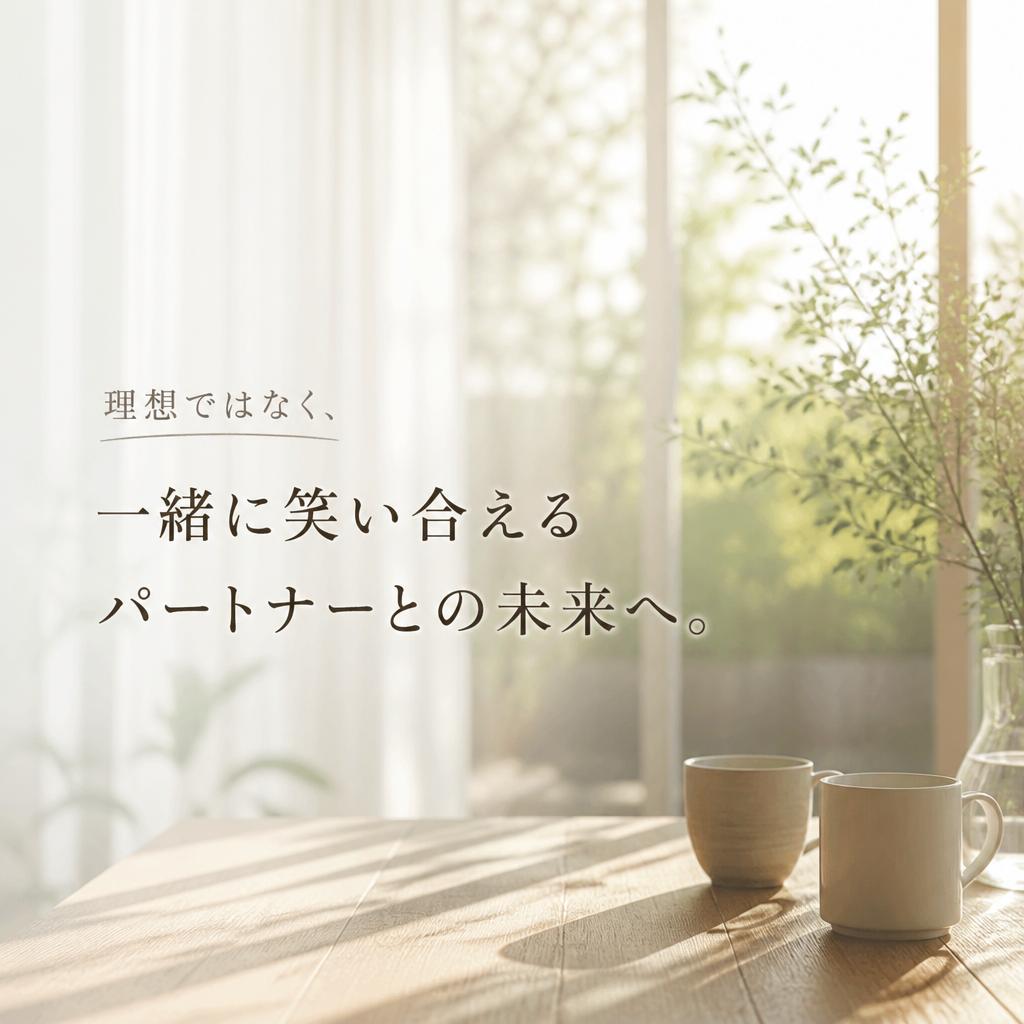 理想ではなく、一緒に笑い合えるパートナーとの未来へ。