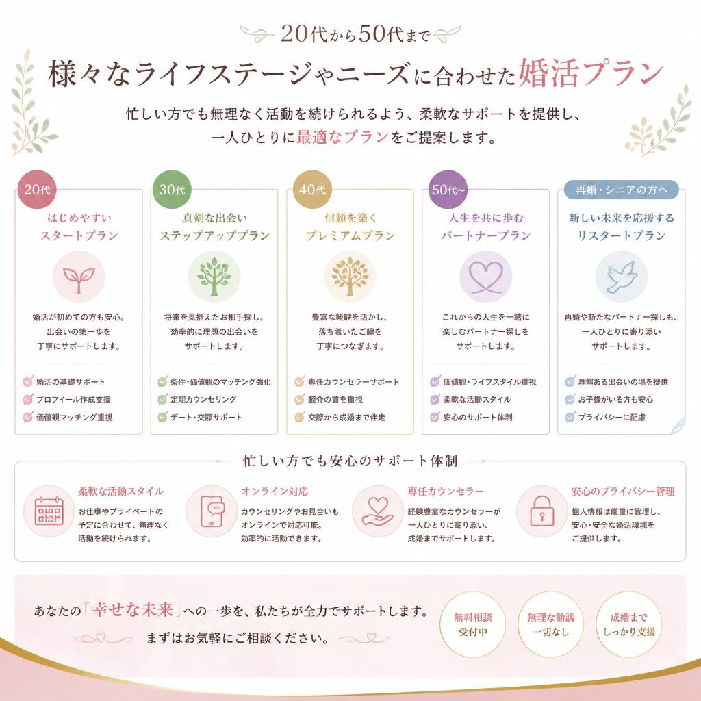 幅広い世代に対応したプラン