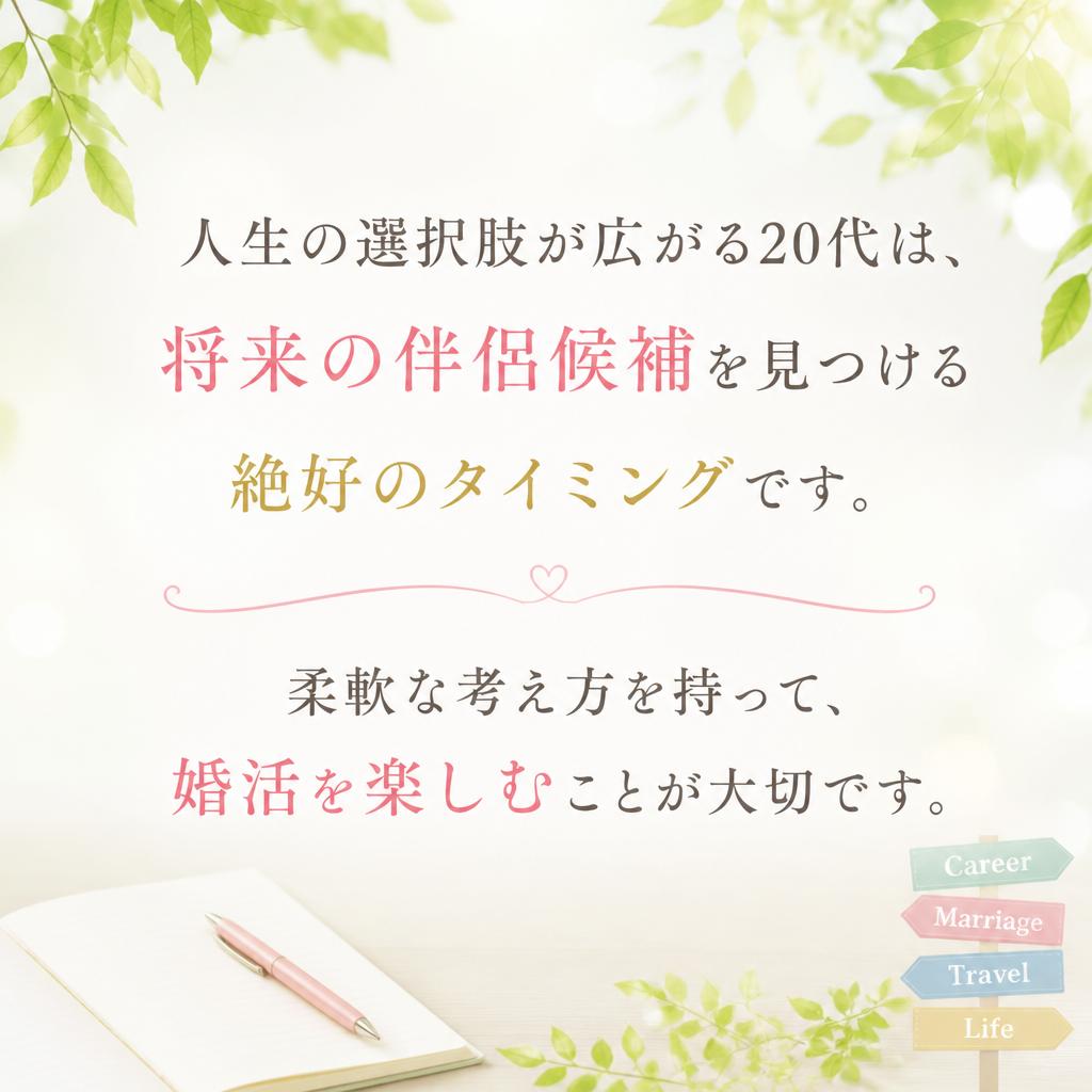 20代の婚活、今がチャンス！
