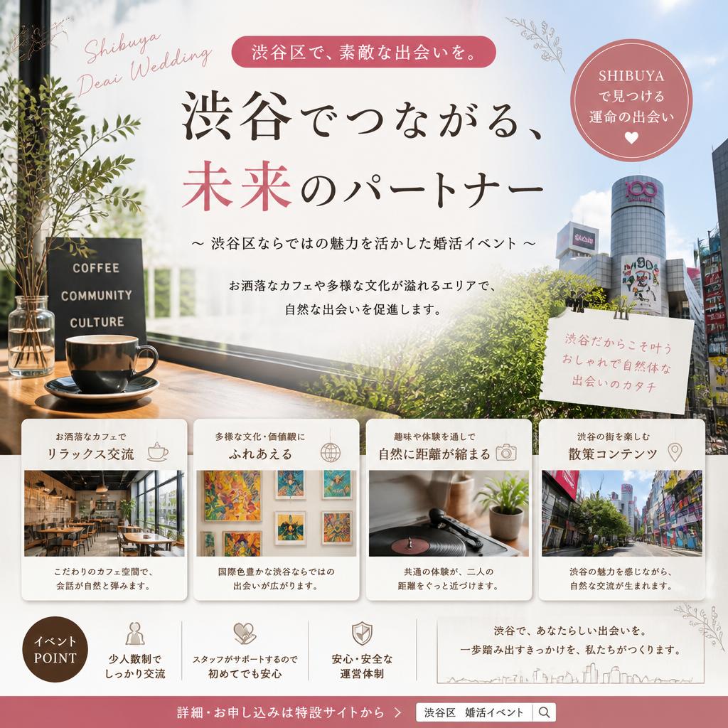 渋谷区の特長を活かした婚活