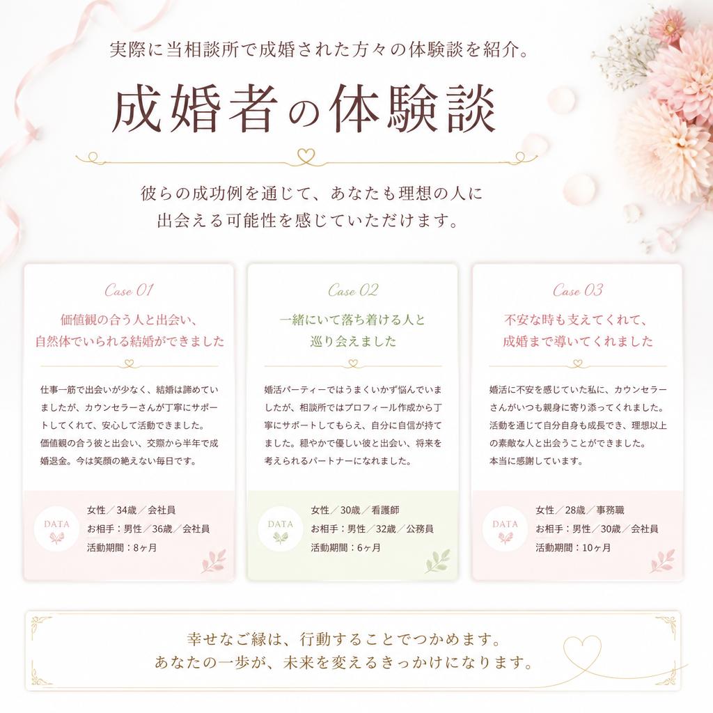 成功した会員の声