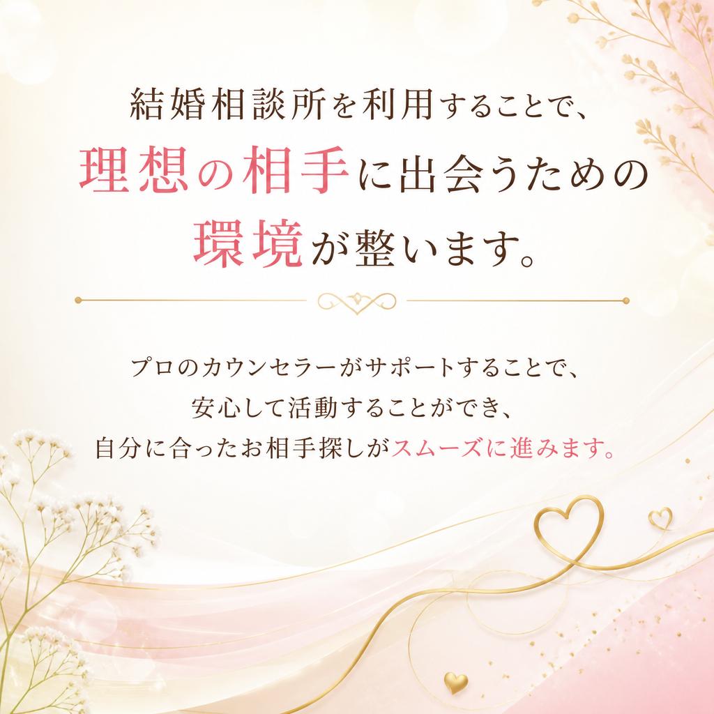 結婚相談所のメリット