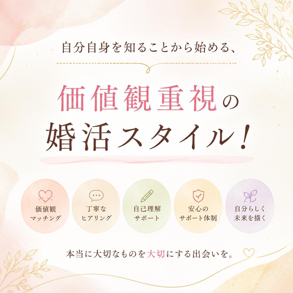 自分自身を知ることから始める、価値観重視の婚活スタイル！
