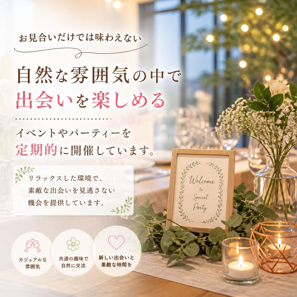 自然体で出会えるイベント開催
