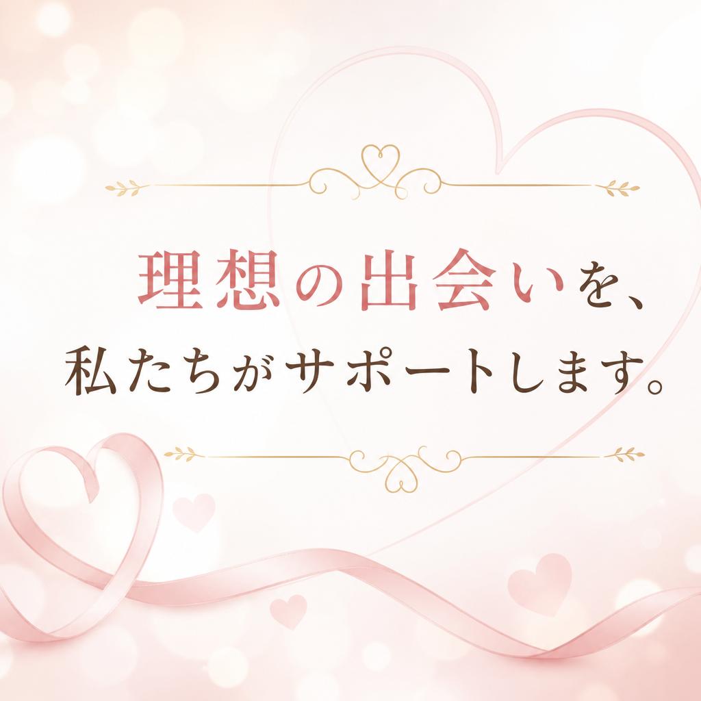 理想の出会いを、私たちがサポートします。