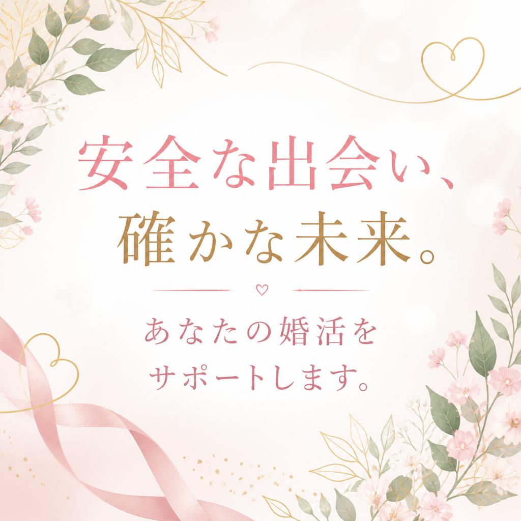 安全な出会い、確かな未来。あなたの婚活をサポートします。